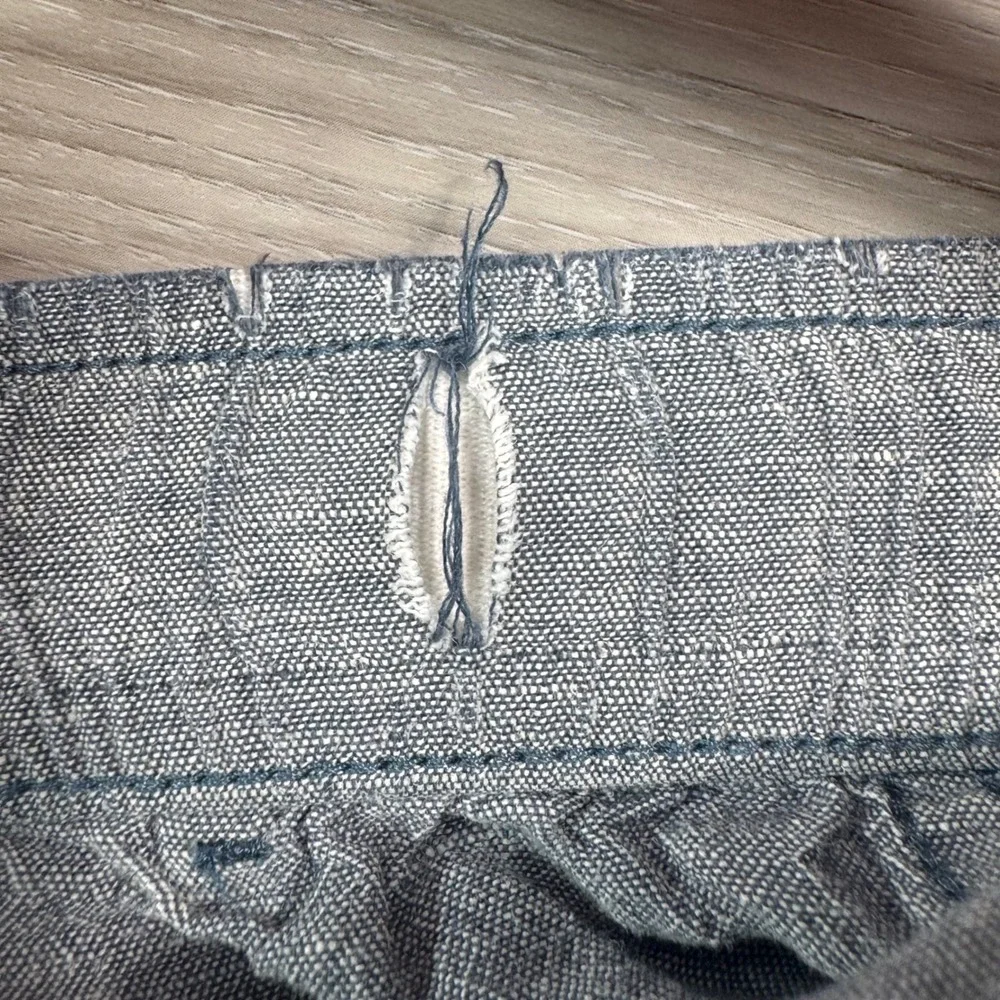 Allbirds Mens Linen Blend Elastic Waist Shorts Grey Size Large Patch Pockets